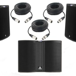 Pack 2 enceintes AMATE AUDIO JK15NA et 1 caisson de basse AMATE AUDIO JK18WA2